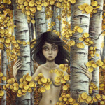 Shannon Bonatakis, “Listen”, acrylic on canvas, 16 x 16 inches, 24.5 x 24.5 inches framed, $2500
