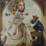Olga Esther, “Juana La Loca (Joanna, the Mad)”, oil on panel, 27.5 x 22 inches, $2,500 | Juana I de Castilla