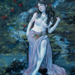 Jennifer Hrabota Lesser, “Queen of Hades”, oil on paneel, 20 x 16 inches, $1,500 | Queen of Hades