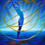 Billy Norrby, “Restless Blue”, oil on canvas, 16 x 13 inches, $1,800 | Inanna