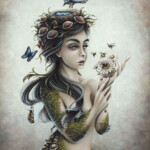 Shannon Bonatakis, “Flourish”, acrylic on canvas, 8 x 10 inches, 13.75 x 15.75 inches, $1100