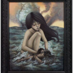Shannon Bonatakis, “Rebuild”, acrylic on canvas, 16 x 20 inches, 20.5 x 24.5 inches framed, $2800 (Framed)