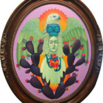 Gustavo Rimada, “Su Majestad”, acrylic on wood panel, 16 x 20 inches in oval frame, $1900