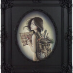 Shannon Bonatakis, “The Seeker”, acrylic on canvas, 8 x 10 inches, 13.75 x 15.75 inches, $1100 (Framed)