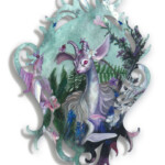 Redd Walitzki, “Creature of Possibility”, Oils over Mixed Media on Lasercut Acrylic Panel, 10.5 x 15.5 inches, $950