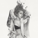 Sasha Ira, "Longest Season Through”, graphite and acrylic on paper, 12 x 17 inches, $1,400
