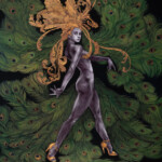 Rebecca Yanovskaya, “Flamenco”, 23k Gold Leaf, Acrylic, Ballpoint Pen on 1.5 inch Cradled Board, 8 x 10 inches,
8x10" on 1.5" Cradled Board, $850