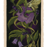 Stephanie Buscema, "Deadly Nightshade”, gouache on Stonehenge paper, 9 3/8 x 4 3/4 inches, $750