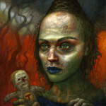 Chris Mars, "Nullifier 2", oil on panel, 14 x 11 inches, $6,500