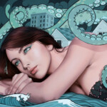 Sarah Joncas, “Calm amongst the storm”, oil and acrylic on panel,16 x 20 inches, $1900