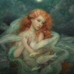Annie Stegg Gerard, "Legore" (Goddess of schools of fish), oil, 14 x 11 inches, $4400