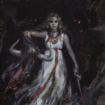 Nadezda, “Defeating the Beast (study)”, oil on panel, 8 x 8 inches, $755