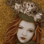 Deirdre Sullivan Beeman, “Petal Girl”, egg tempera and oil on linen panel, 6 x6 inches, $600