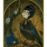 Stephanie Buscema, “Ottilie‘s Collection”, gouache on Arches Watercolor Paper, 6.4 x 7.8 inches, $800