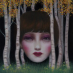 Syd Bee, “Querent”, oil on wood, 6 x 6 inches, $400