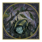 Stephanie Buscema, “She Sleeps”, gouache on Arches Watercolor Paper, 7.4 x 7.4, $800
