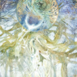 Stephanie Law, “In Search of the Thing with Feathers”, watercolors, 6 x 8 inches, $650