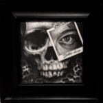 Nick Fierro, “Better days”, tattoo ink on silicone, 8 x 8 inches, $400