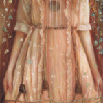 Nom Kinnear King, “Snow Fall”,oil, 11 x 4 Inches, 15.9 x 8.9 inches framed, $600