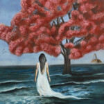 Joseph Weinreb, “we are all wading in the wake of dreams”, oil on panel, 8 x 8 inches, $450