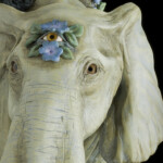 Nikole Cooney, “Seeking Sanctuary”, Epoxy clay, Selenite, Peacock Ore, wood, 24 x 20 x 9 inches, $3,300 (Detail View)