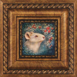 Eeva Nikunen, First Snow”, oil on canvas, 4 x 4 inches, 9 x 9 inches framed, $400 (framed)