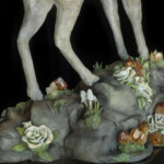 Nikole Cooney, “Lightbringer”, Epoxy clay, copper, citrine, wood, 18 x 11 x 8 inches, $2,500 (Detail View)