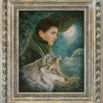 Eeva Nikunen, “Moonlight Wanderer”, oil on board, 8 x 10 inches, 12 x 14 inches framed, $800 (framed)