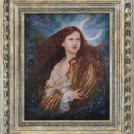 Eeva Nikunen, “Winter Night Dreamer”, oil on board, 8 x 10 inches, 12 x 14 inches framed, $800 (framed)