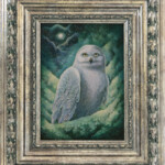 Eeva Nikunen, “Winter Night Guide”, oil on canvas, 5 x 7 inches, 9.5 x 11.3 inches framed, $600 (framed)