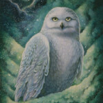 Eeva Nikunen, “Winter Night Guide”, oil on canvas, 5 x 7 inches, 9.5 x 11.3 inches framed, $600