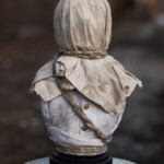 Nicolas Bruno, "Figure 2", Resin, Rope, Fabric originally used in photographs, 14 H x 7.5 W x 5 D inches, $650, Trio for $1800 (Front View)