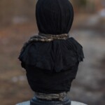 Nicolas Bruno, "Figure 1", Resin, Rope, Fabric originally used in photographs, 14 H x 7.5 W x 5 D inches, $650, Trio for $1800 (Back View)