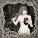 Daria Aksenova, “Heart Strings”, Pen and Ink on hand cut, suspended, layered paper (Shadowbox), 6.125 inches x 6.125 inches, 8 x 8 x 3 3/4 inches framed, $1,250