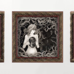 Daria Aksenova, “Unrequited Sorrow”, Pen and Ink on hand cut, suspended, layered paper (Shadowbox), 10.125 x 10.125 inches, 12 x 12 x 3 3/4 inches framed, $2,800 (Framed)