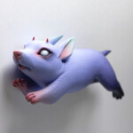 Erika Sanada, "Chikkoi Warrior - sleepflying”, Ceramic, cold finish, 9 x 2.5 x 3.5 inches, $1100 (Front View)