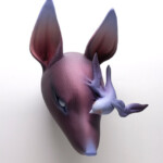 Erika Sanada, "Oracular", Ceramic, cold finish, 7 x 5.5 x 10, $1700 (Right View)