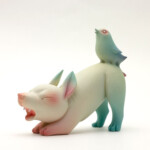 Erika Sanada, "Yawn”, Ceramic, cold finish, 6.5 x 2.5 x 5.5 inches, $1400