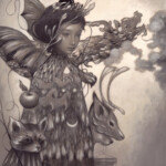 Amy Sol, "Wisps and Pages", graphite and oil sketch on paper / framed archival with museum glass, 11 x 9 inches, $1,800