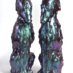 Syd Bee, "Corrosive Care #1" and "Corrosive Care #2" , resin sculpture, 17 x 6 x 6, $1,400 each