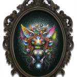 Yoko d’ Holbachie, “Forest Girl”, acrylic on coated board, 14.5 x 11 inches, $2100