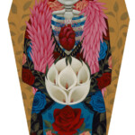 Gustavo Rimada,"Garden Catrina", acrylic on wood, 36 x 18.5 in, $2,900