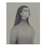 Syd Bee, "Rivus Study", graphite on paper, 10 x 8 inches, $295