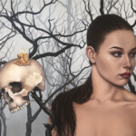 Amy Minchew, "Vasilisa the Beautiful", oil on paper mounted on board, 9 x 11.75 in, $850