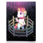 Candie Bolton, "Aura: Unicorn in Captivity", oils on wood panel, 8 x 6 inches, $500