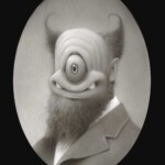Travis Louie, "Budd From Way, Way Out There” acrylic on board, 5 x 7 inches, $2200