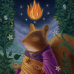 Gina Matarazzo, "The Mystic", oil on panel, 7 x 5 inches, $425