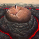 Allen Douglas, "Trickster's Veil", oil on panel, 9 x 12 inches, $650