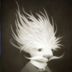 Travis Louie, “Willy White Quills”, acrylic on board, 10 x 8 inches, $3200
