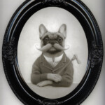 Travis Louie, “Winston”, acrylic on board, 10 x 8 inches, $3200 (Framed)